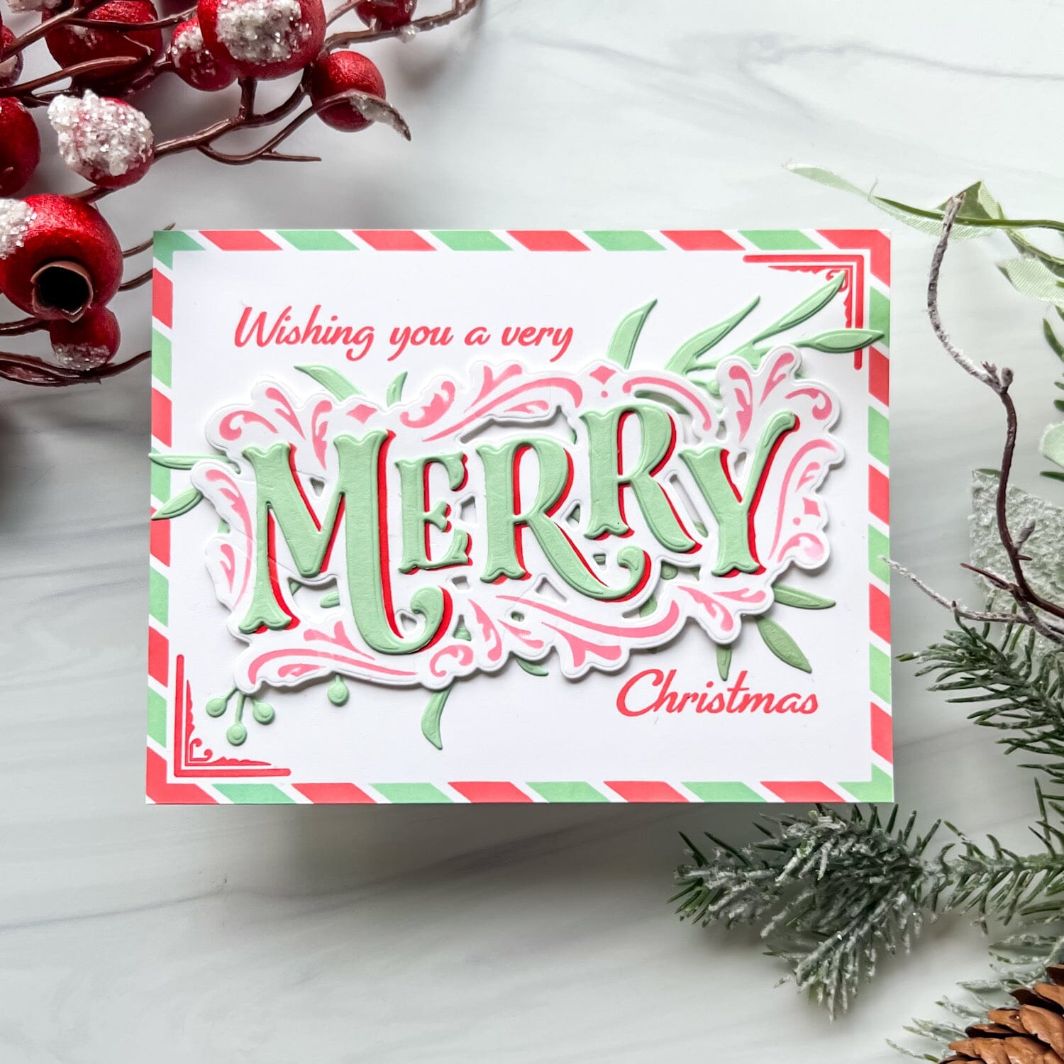 Flourished Phrases Merry Additions Stamp Set