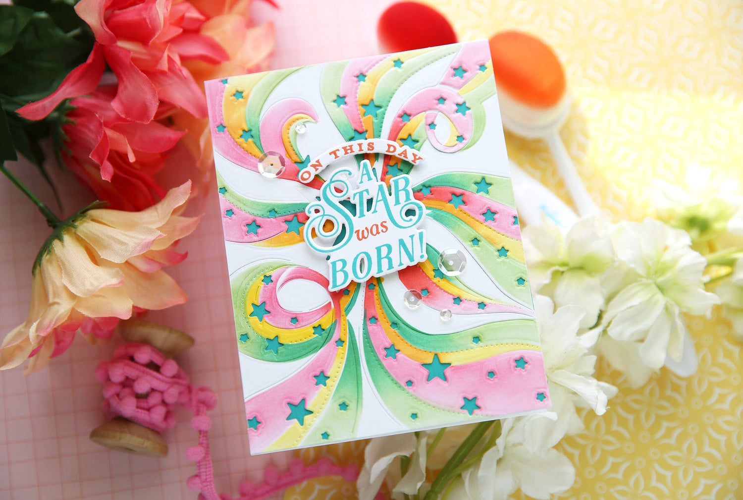Star Stream Sentiments Stamp Set