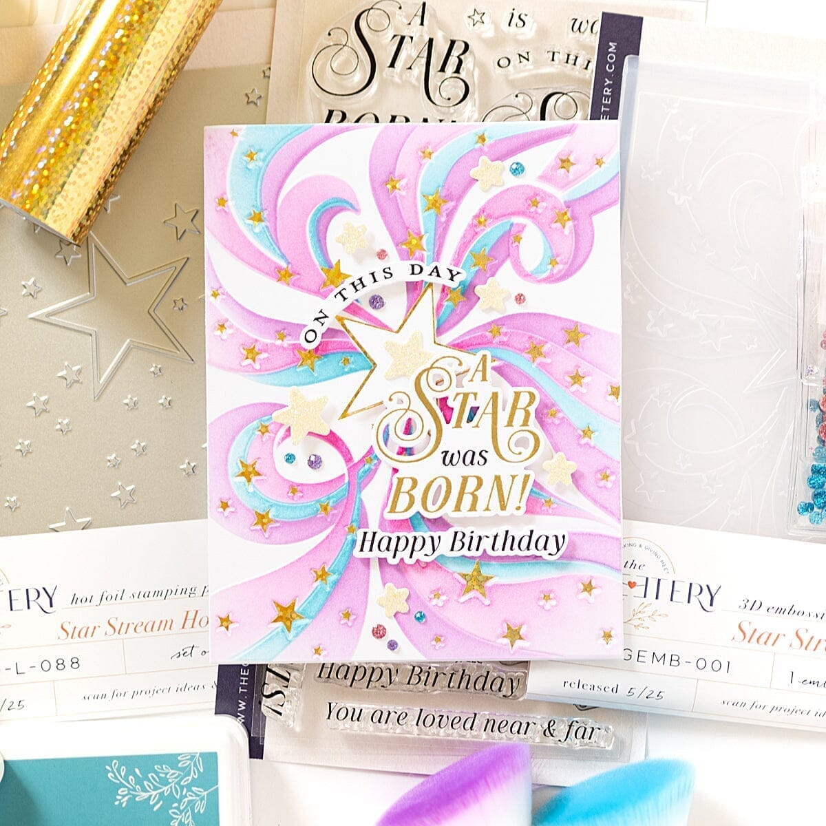Star Stream Sentiments Stamp Set