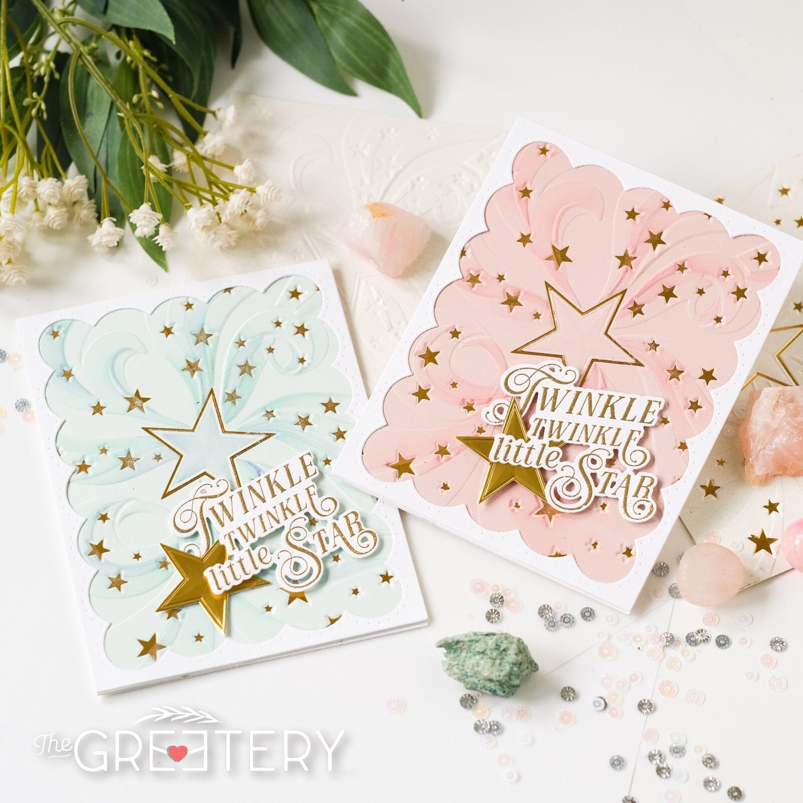 Star Stream Sentiments Stamp Set