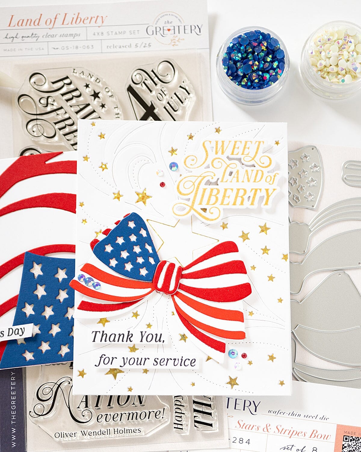 Stars & Stripes Bow Die