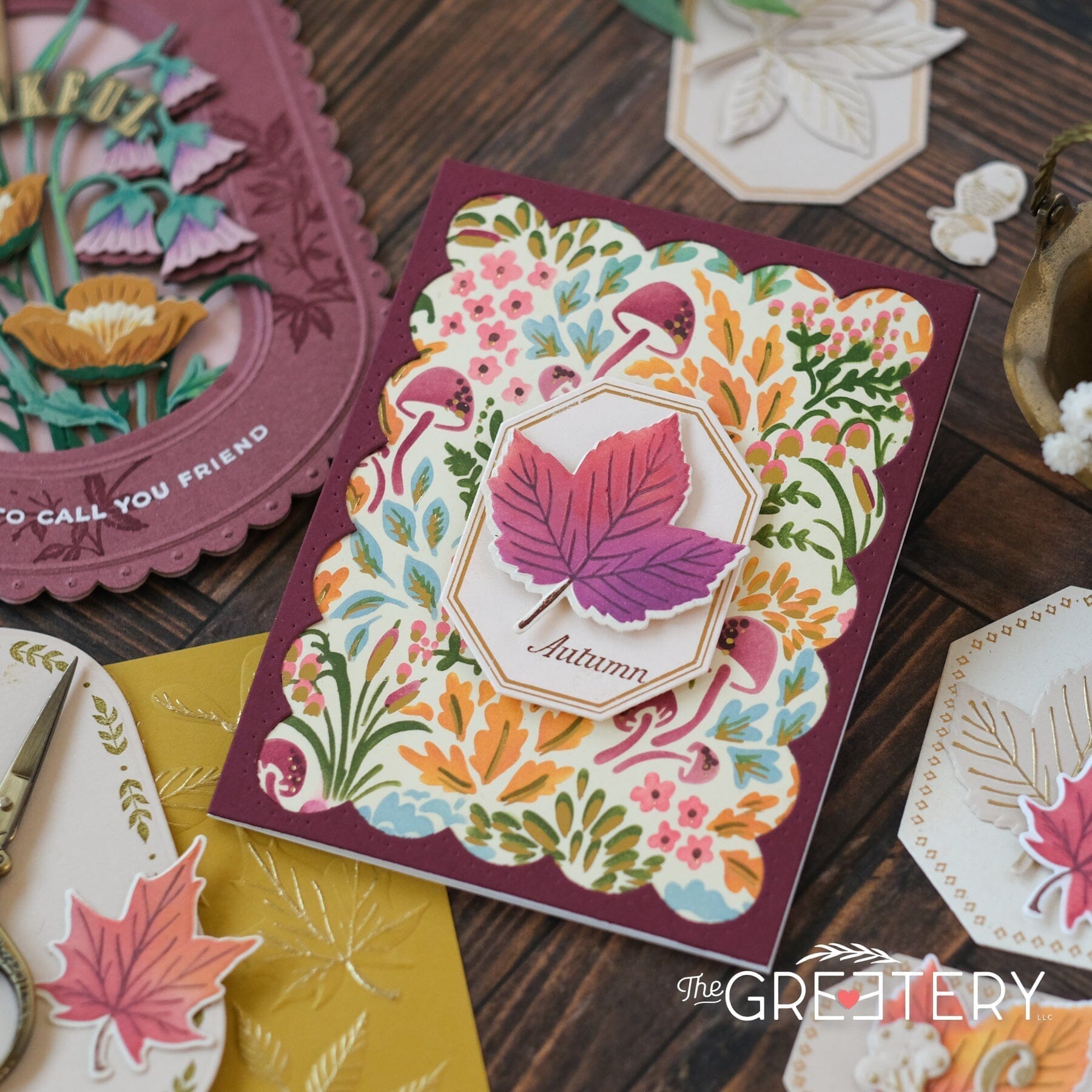 Autumn Herbarium Labels Stamp Set