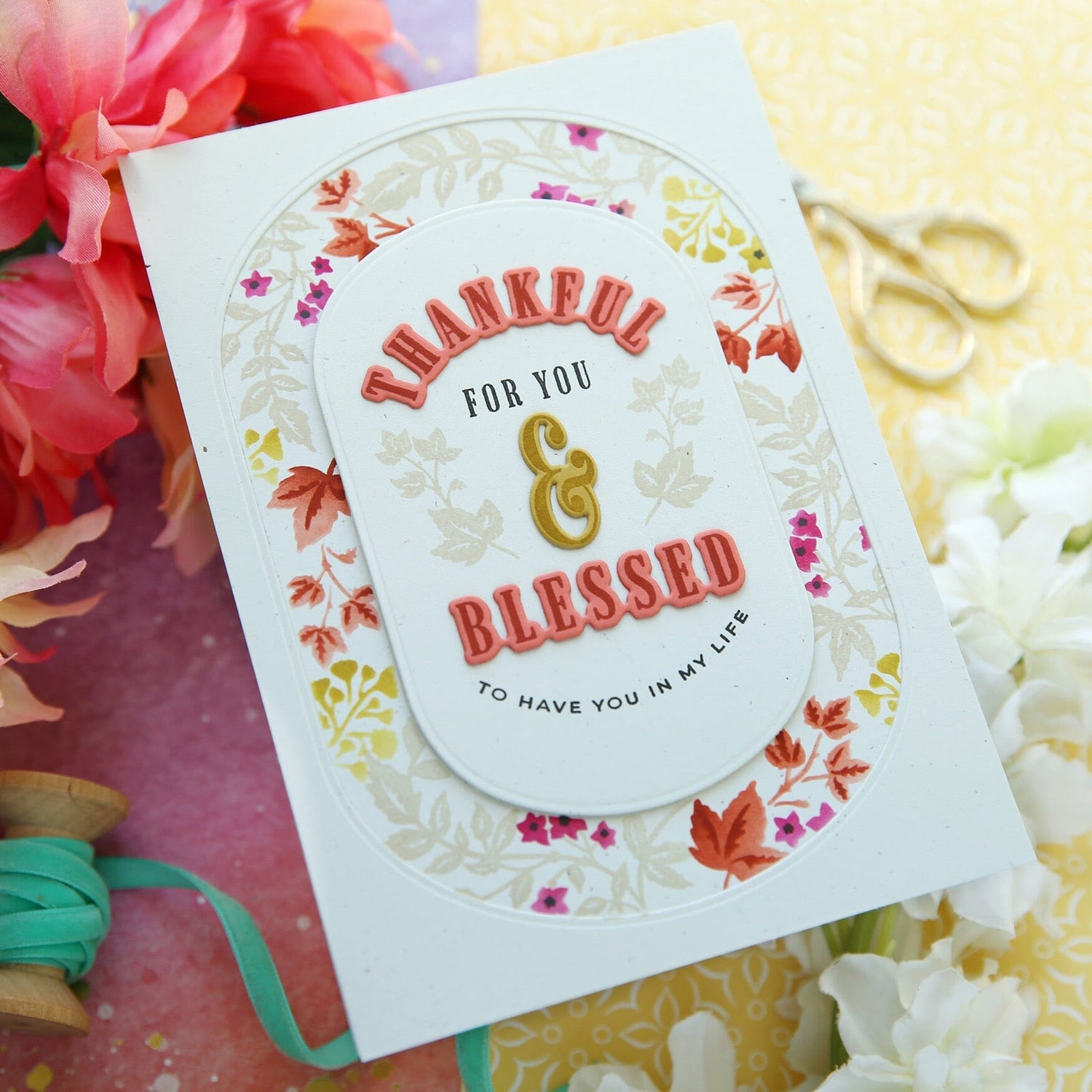 Thankful & Blessed Stamp + Stencil