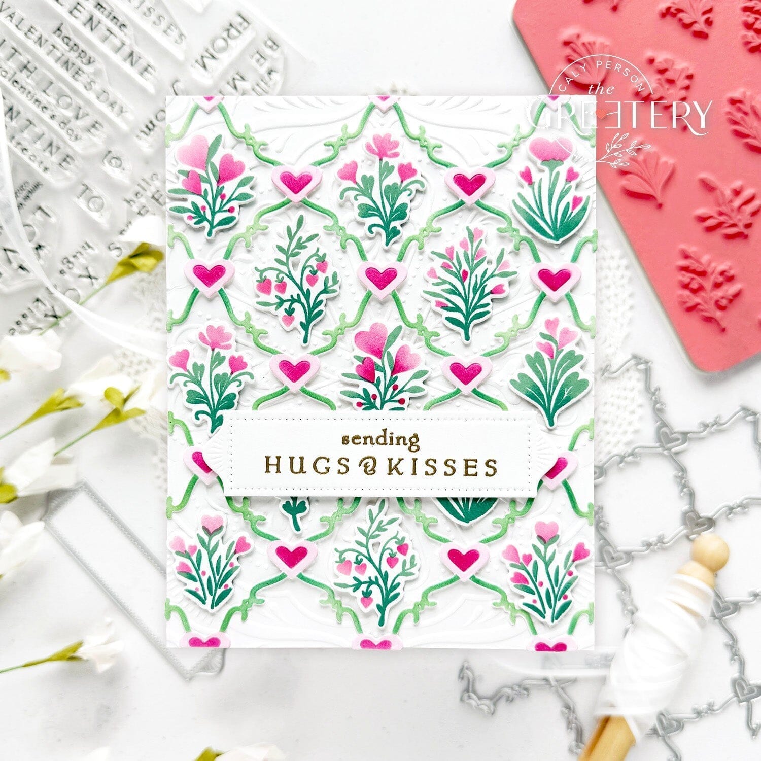 Bitty Blooming Hearts Die