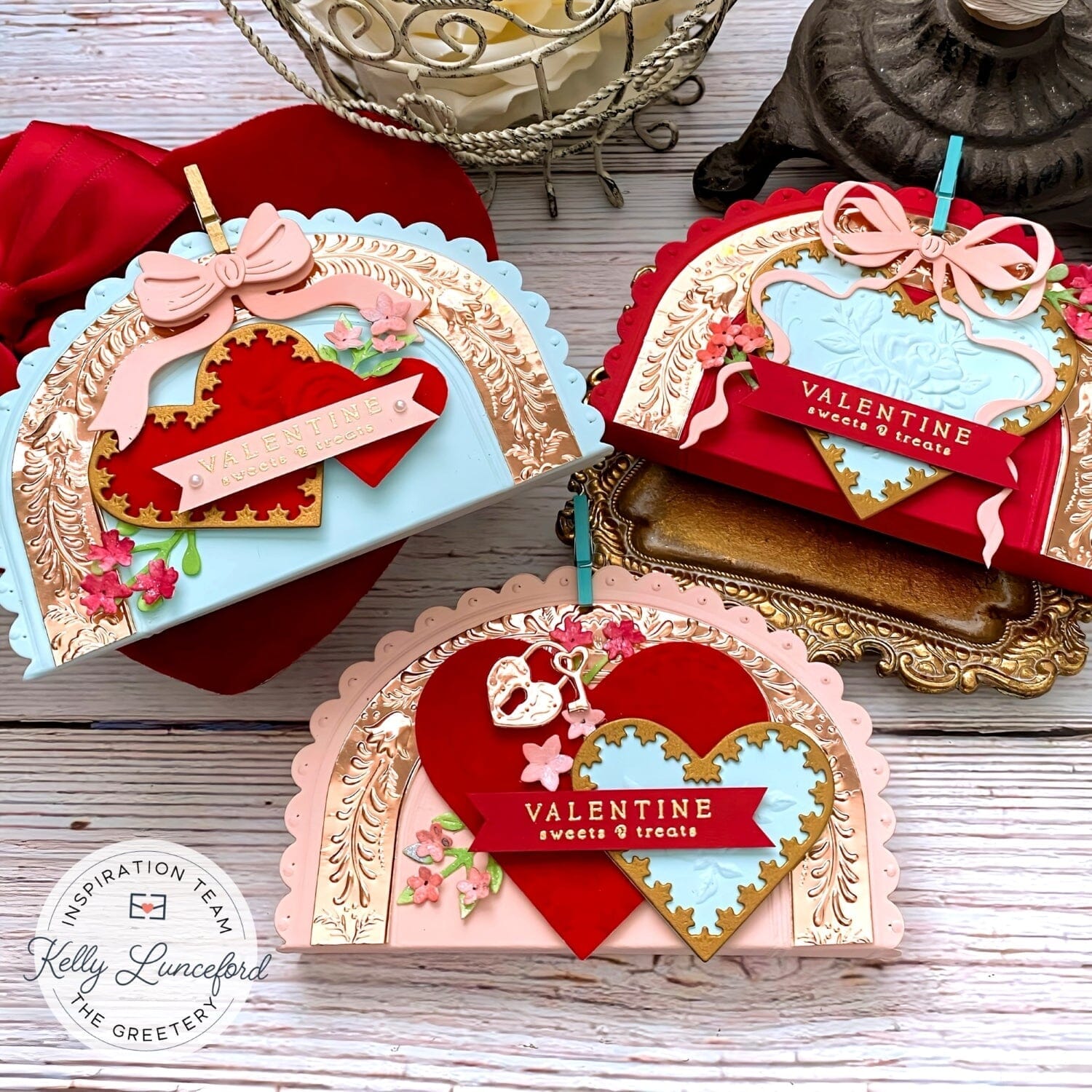 Coquette Hearts Embossing Folder