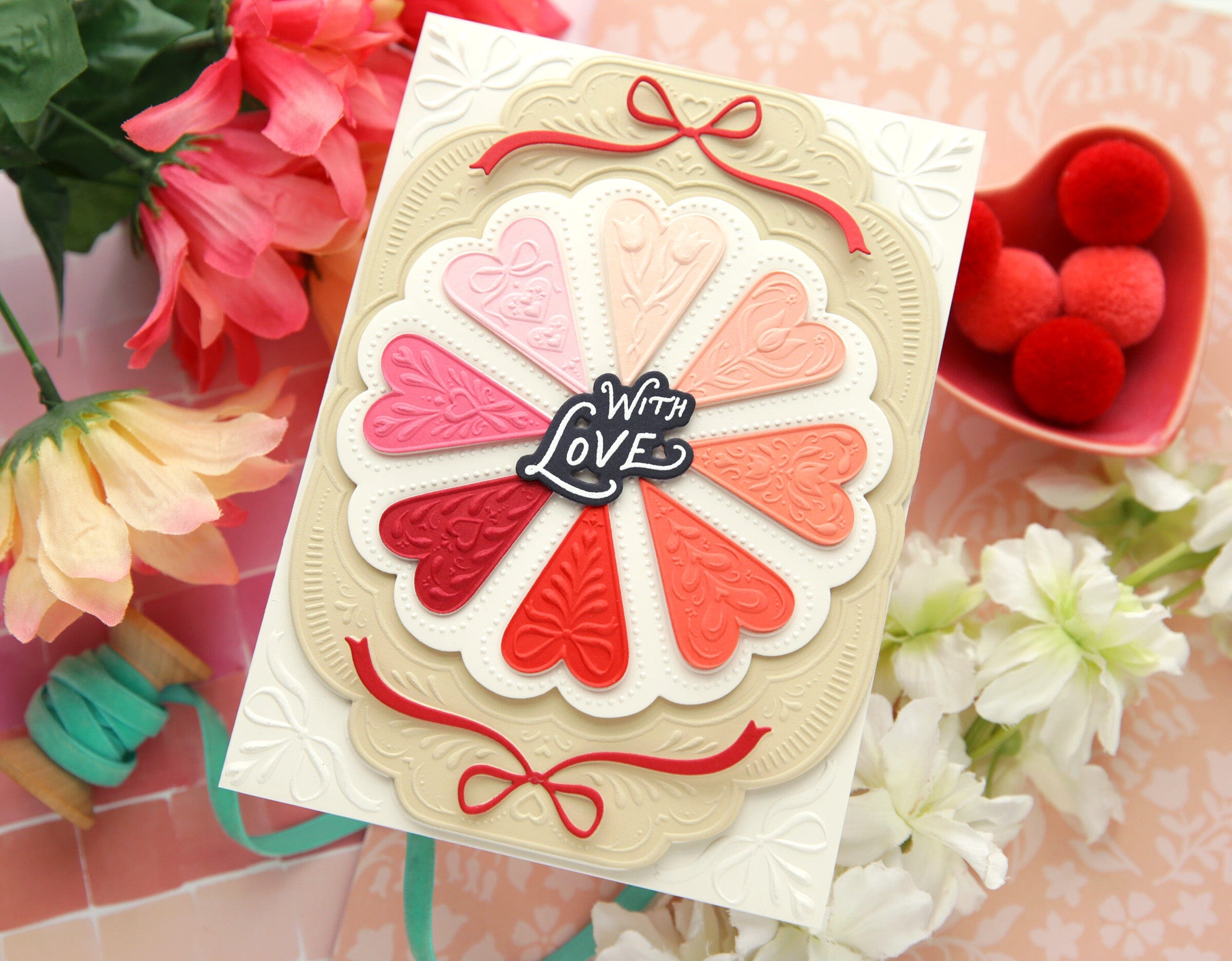 Shortbread Shapes: Scalloped Hearts Embossing Folder