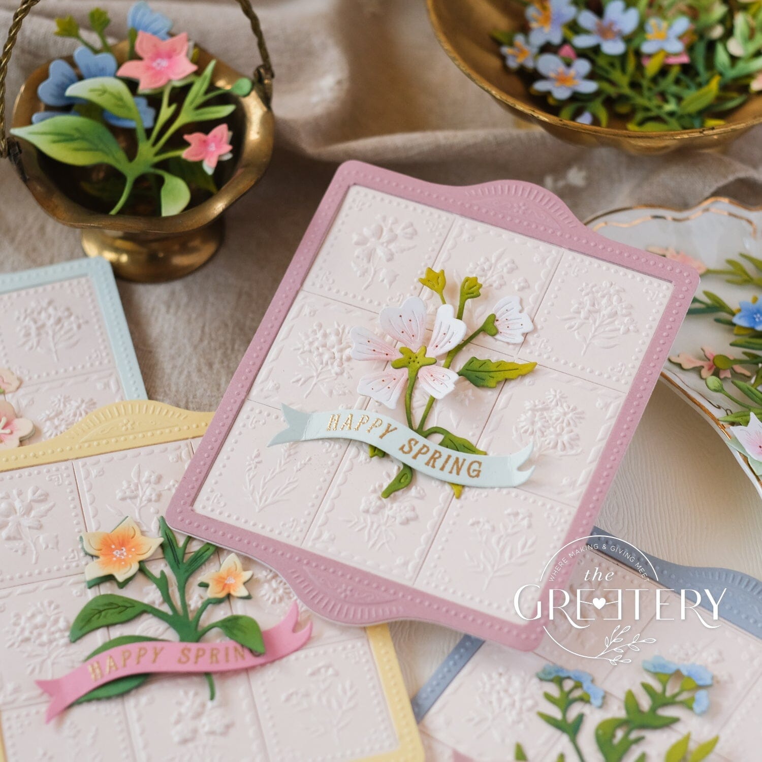 Shortbread Shapes: Rectangle Spring Embossing Folder