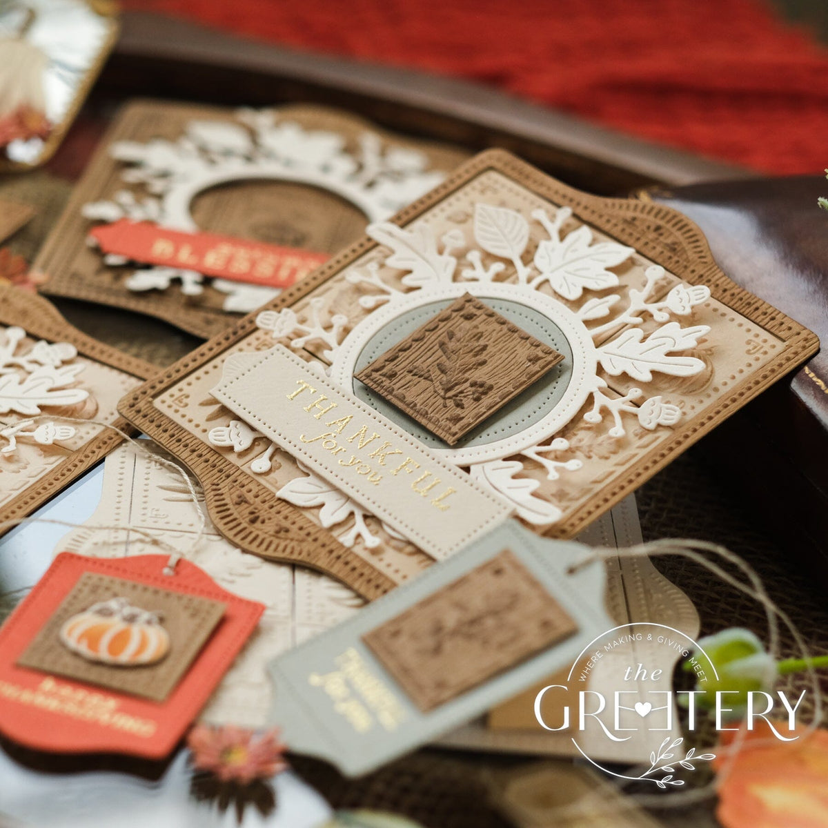 Shortbread Shapes: Rectangle Autumn Embossing Folder