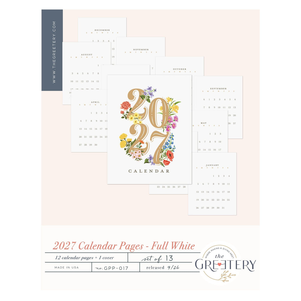 2027 Calendar Pages - Full