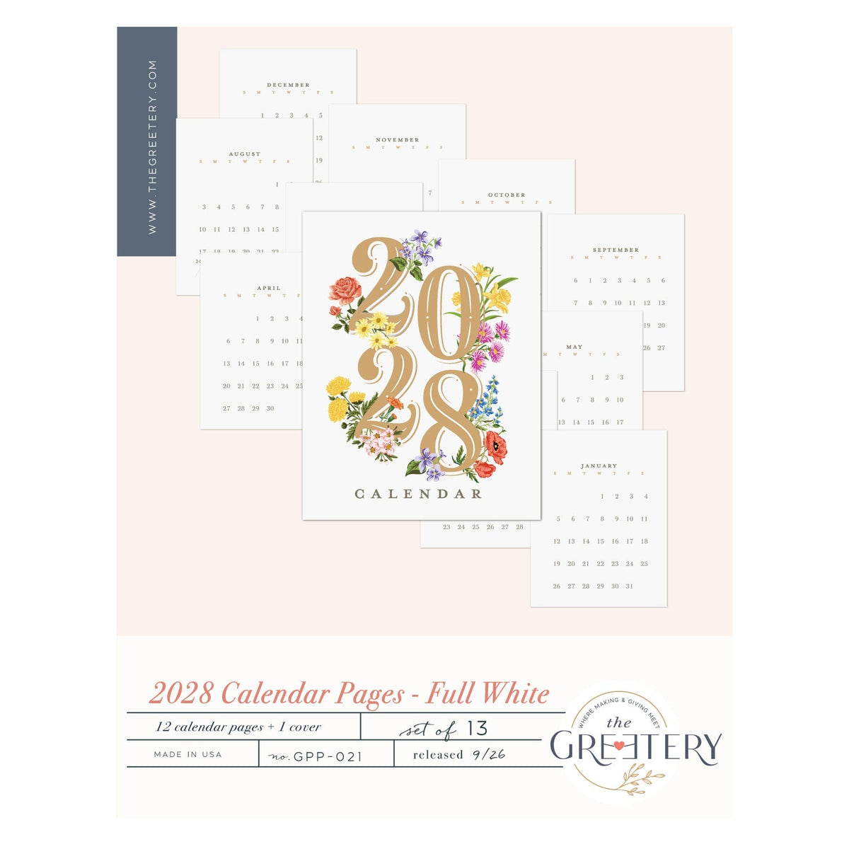 2028 Calendar Pages - Full