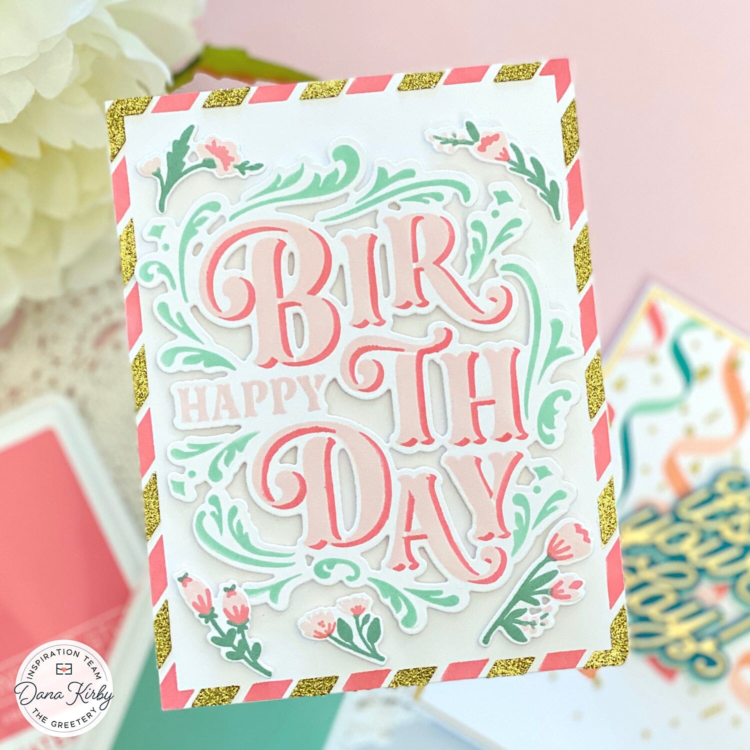 Flourished Phrases Birthday Stencil