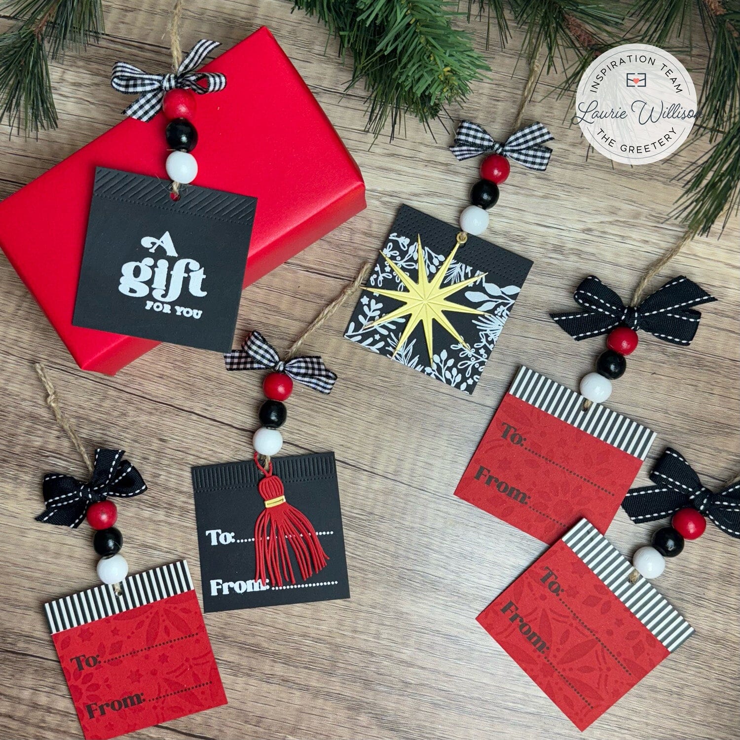 Four Square Holiday Tags Stamp Set