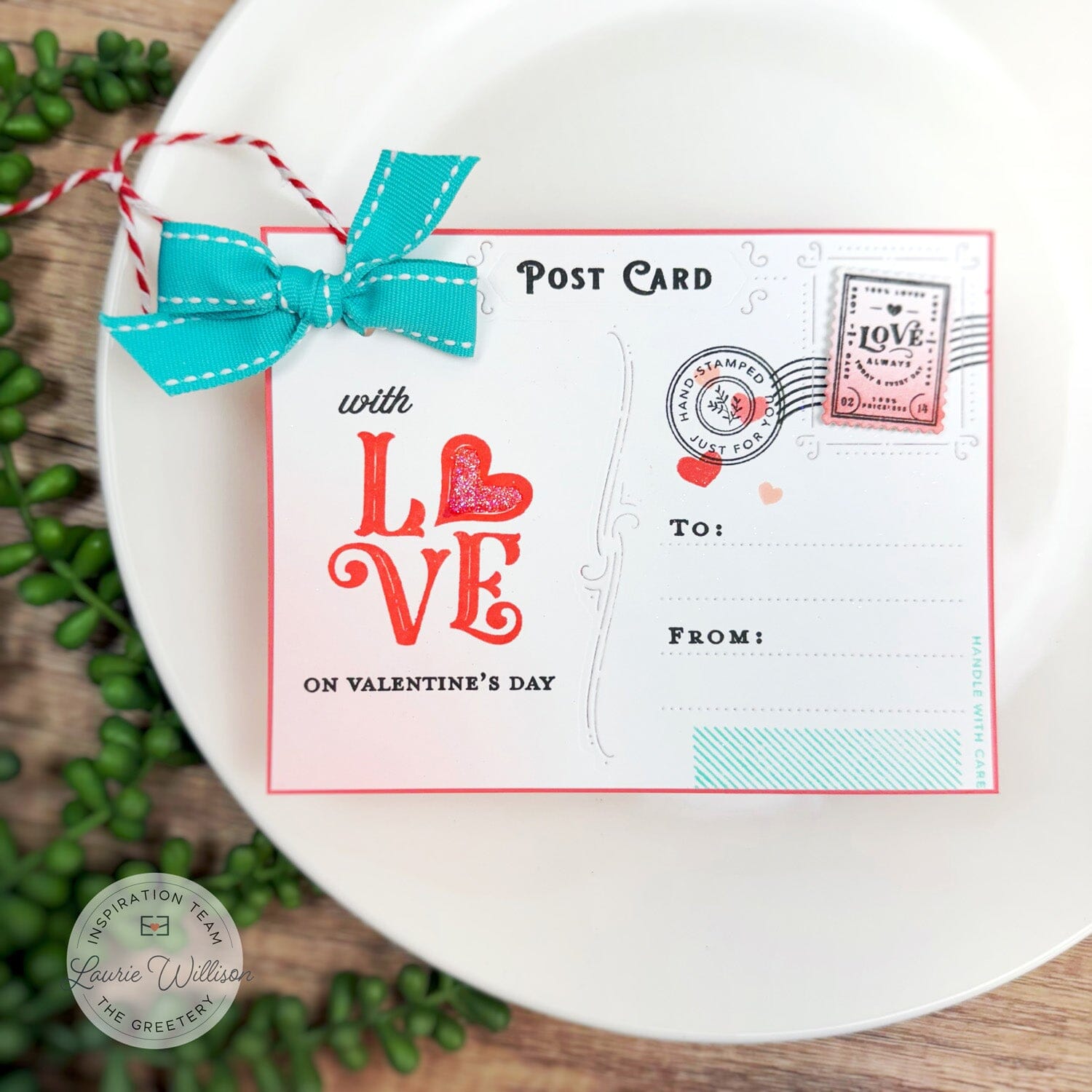Four Square Valentine Tags Stamp Set