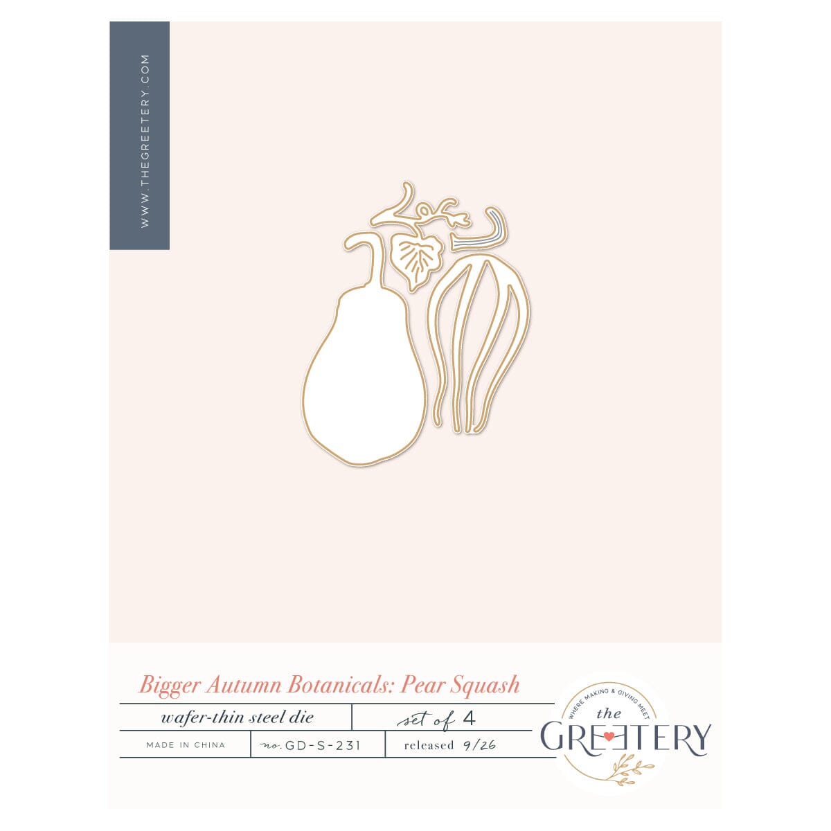 Bigger Autumn Botanicals Pear Squash Die