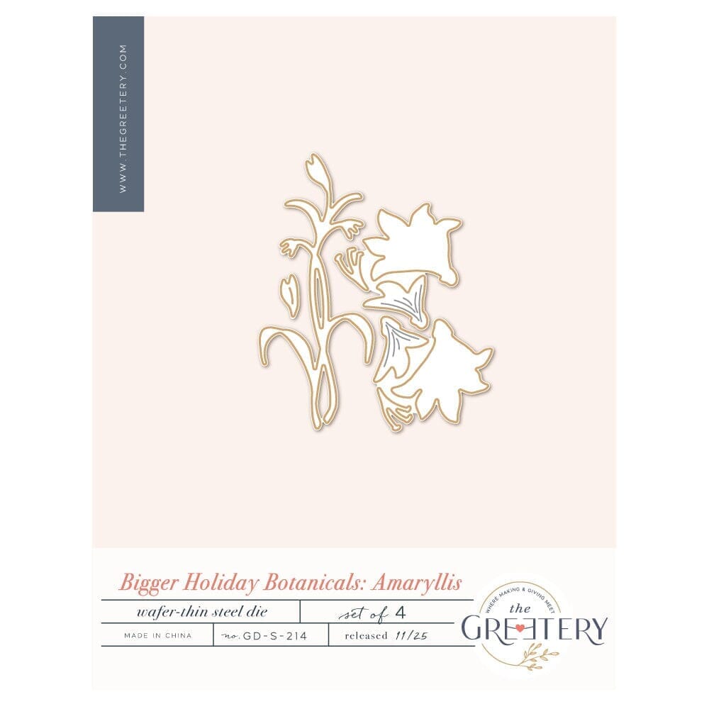 Bigger Holiday Botanicals: Amaryllis Die – The Greetery