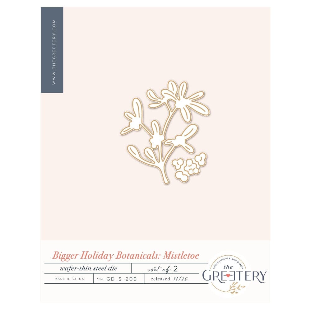 Bigger Holiday Botanicals: Mistletoe Die – The Greetery