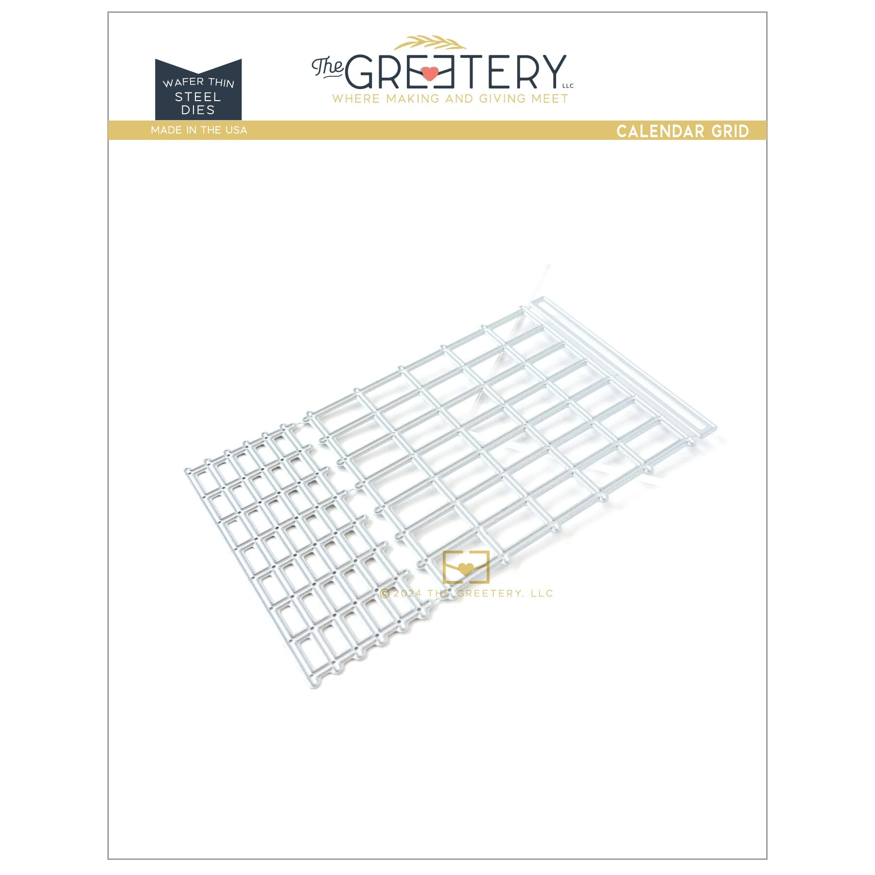Calendar Grid Die