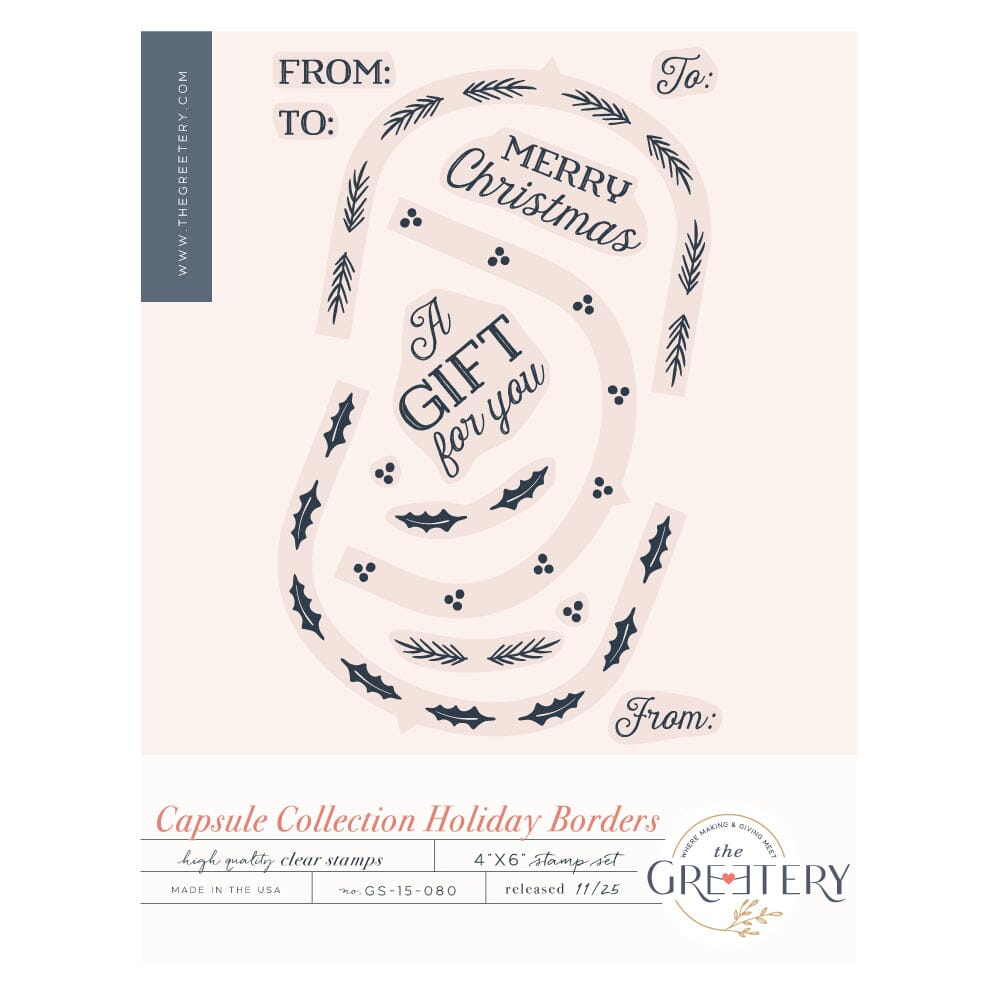 Capsule Collection Holiday Borders Stamp Set – The Greetery