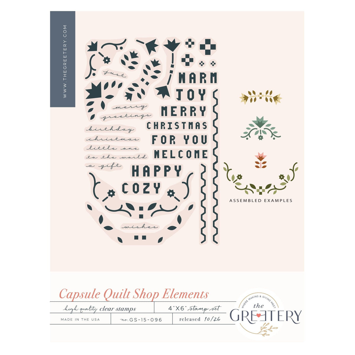 Capsule Quilt Shop Elements Stamp Set