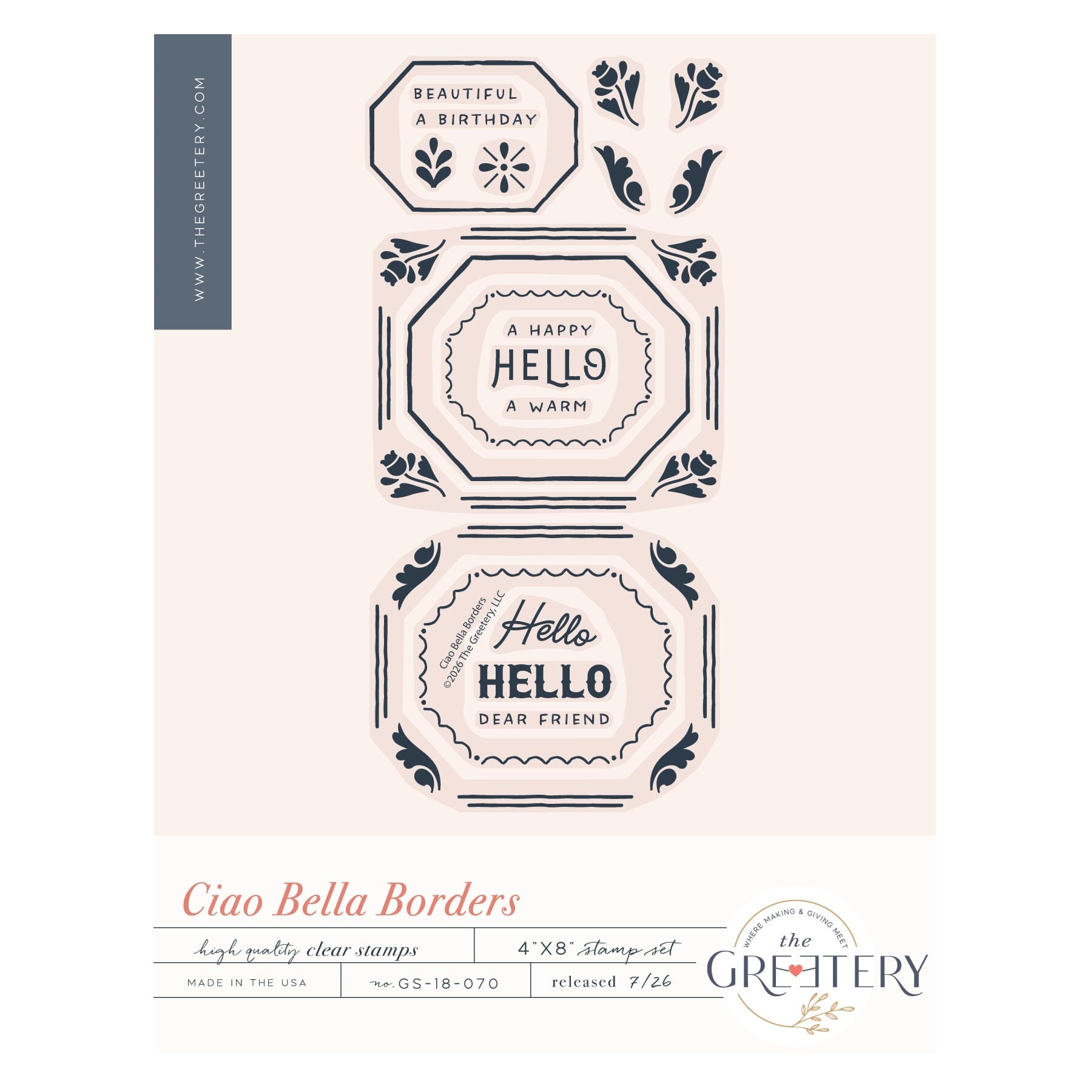 Ciao Bella Borders Stamp Set