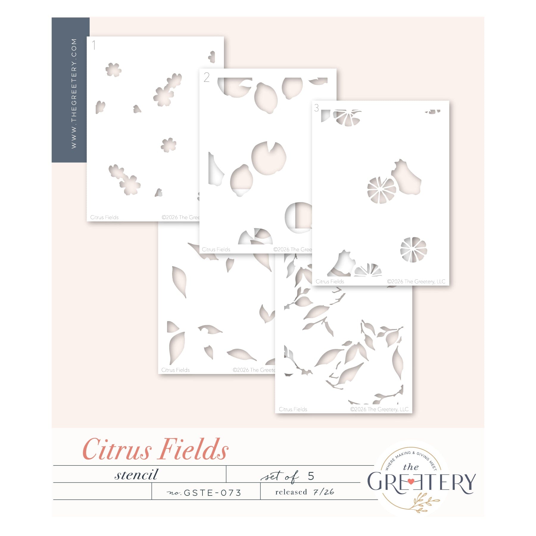 Citrus Fields Stencil