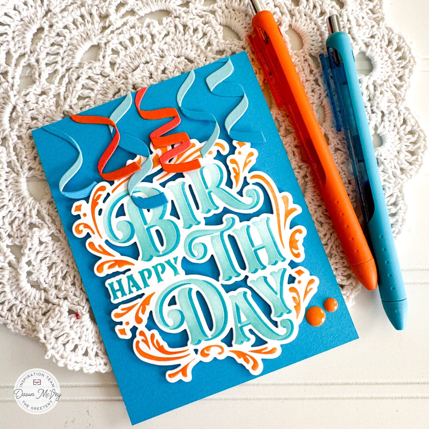 Flourished Phrases Birthday Stencil