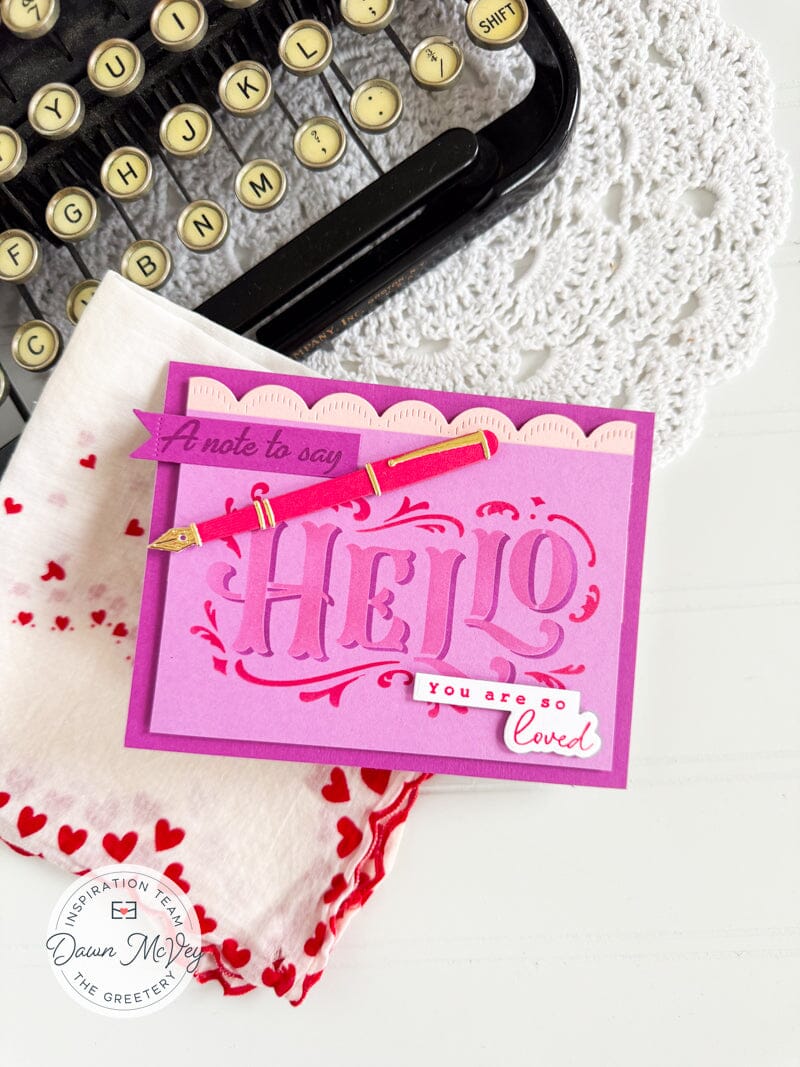 Flourished Phrases: Hello Additions Stamp Set