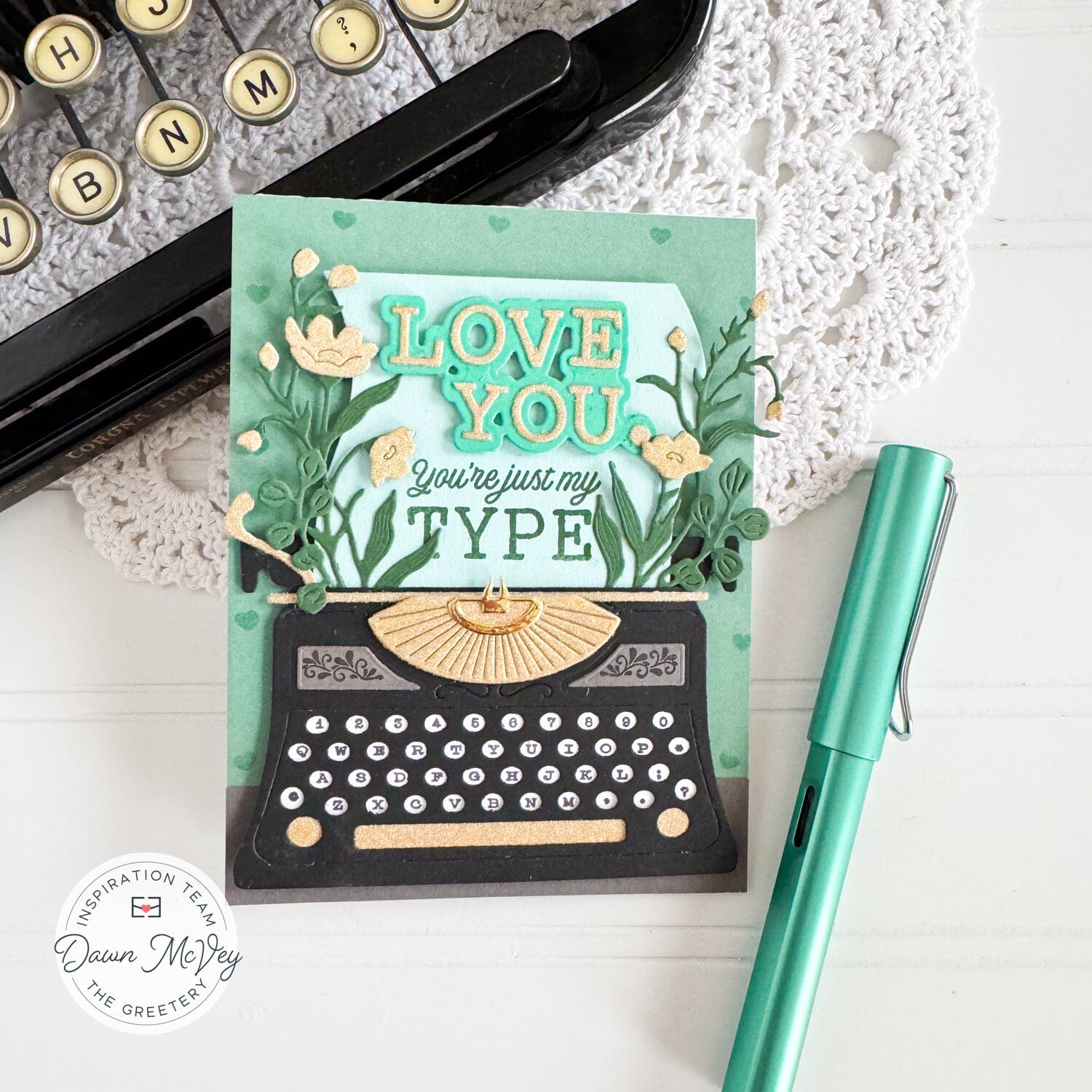 Typed Greetings Die