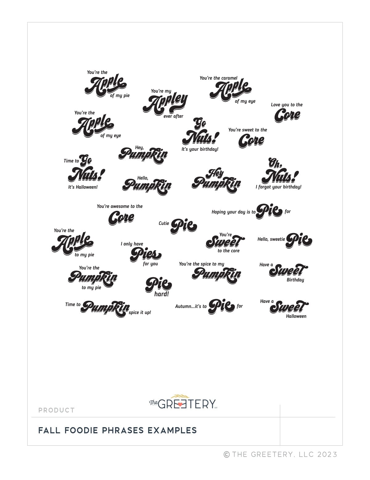 Fall Foodie Phrases Stamp Set