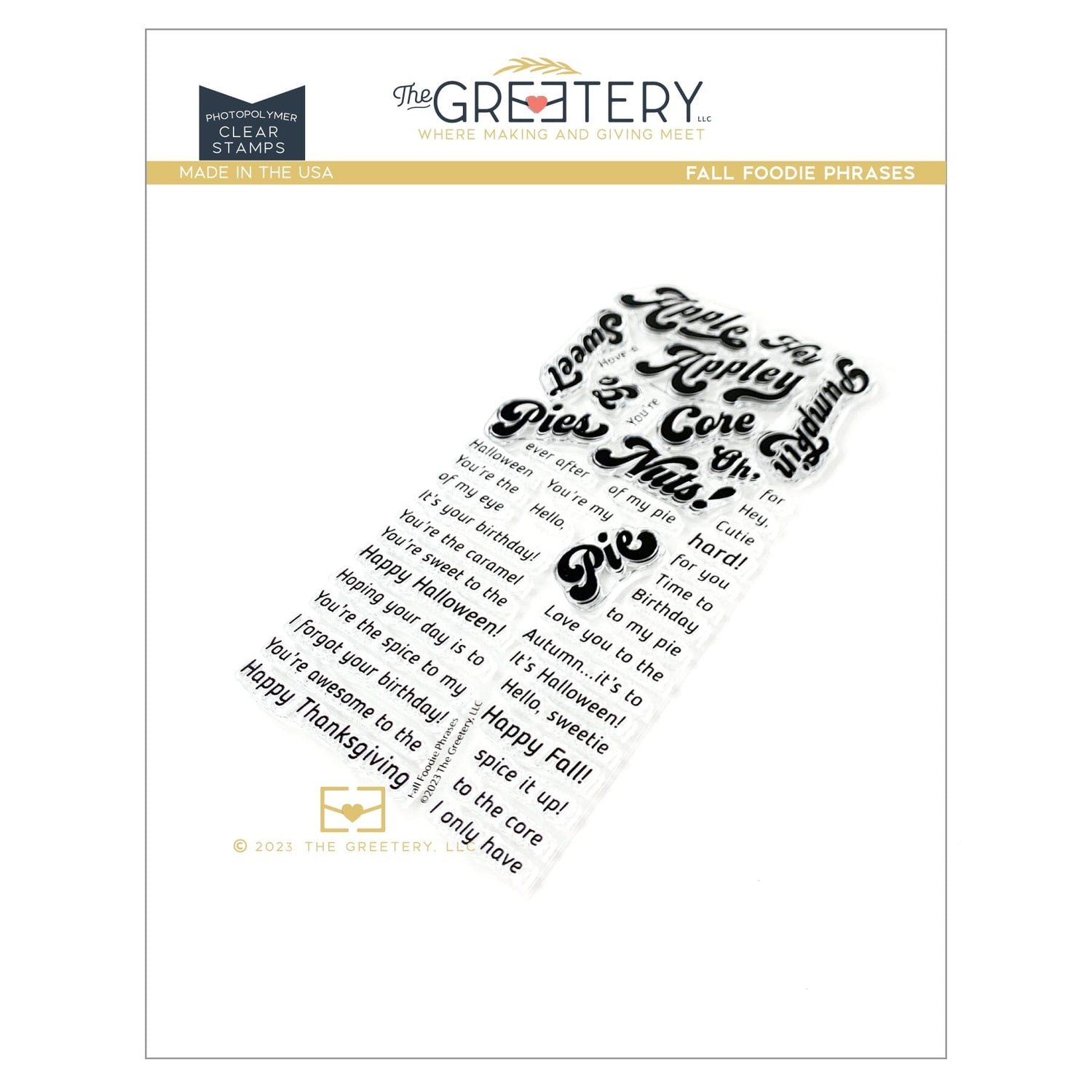 Fall Foodie Phrases Stamp Set