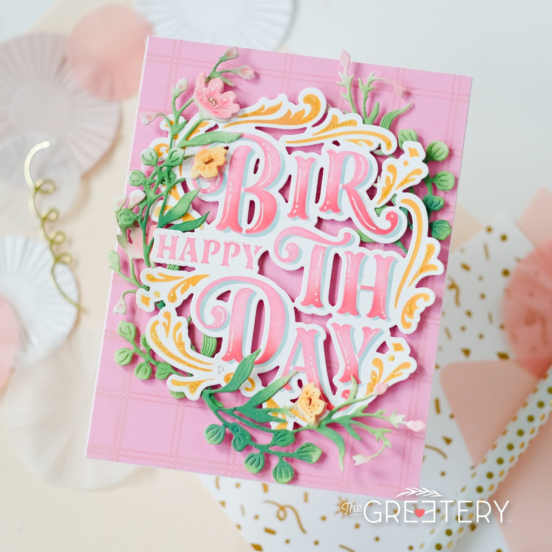 Flourished Phrases Birthday Die
