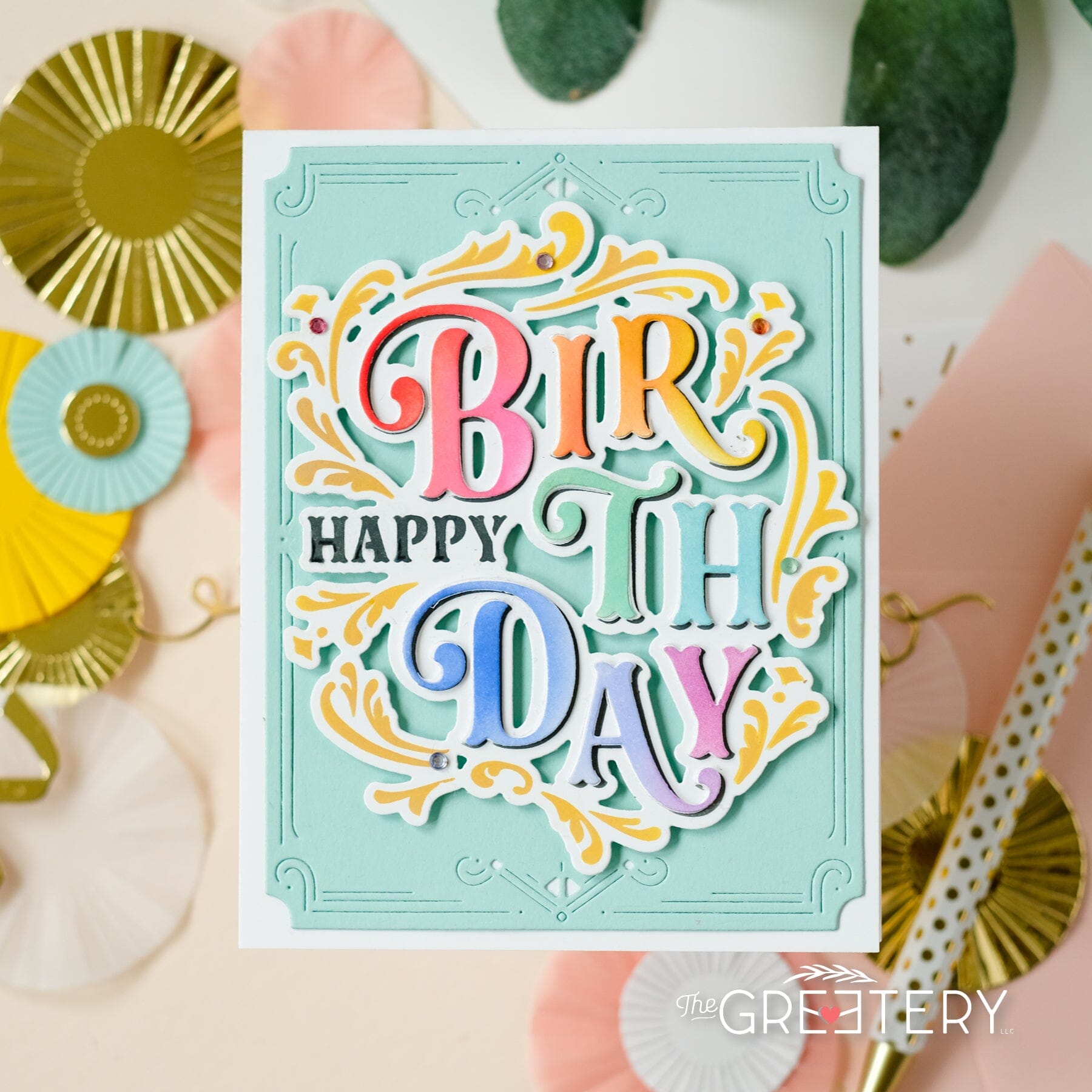 Flourished Phrases Birthday Die