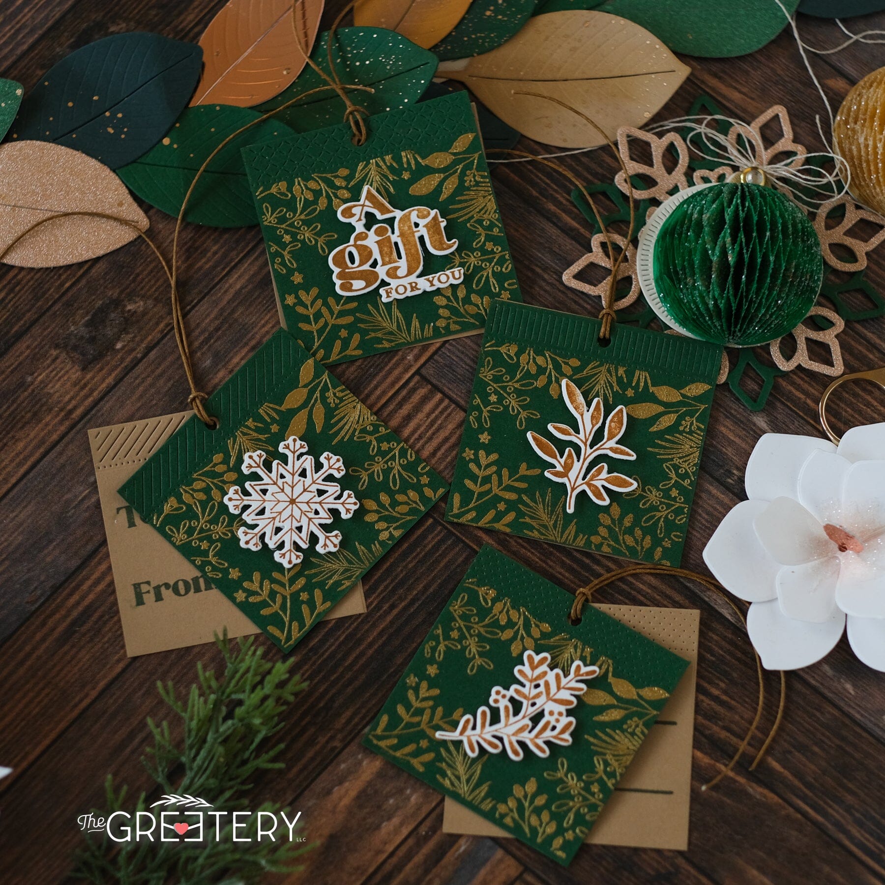 Four Square Holiday Tags Stamp Set