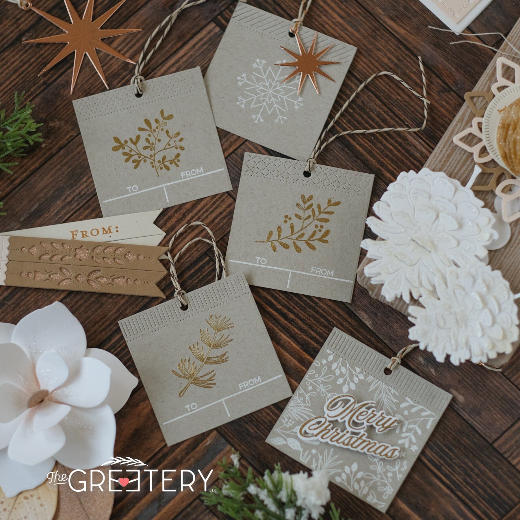 Four Square Holiday Tags Stamp Set