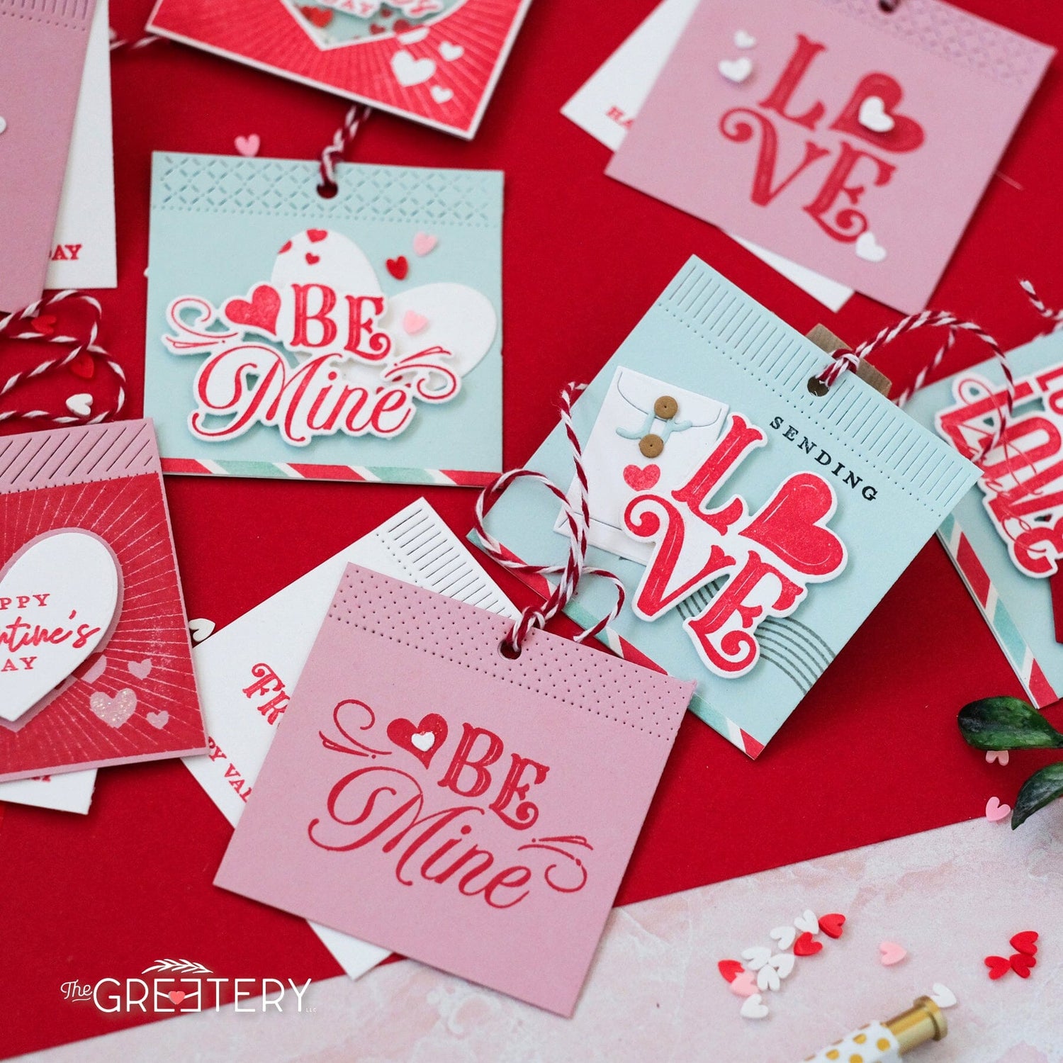 Four Square Valentine Tag Elements Die