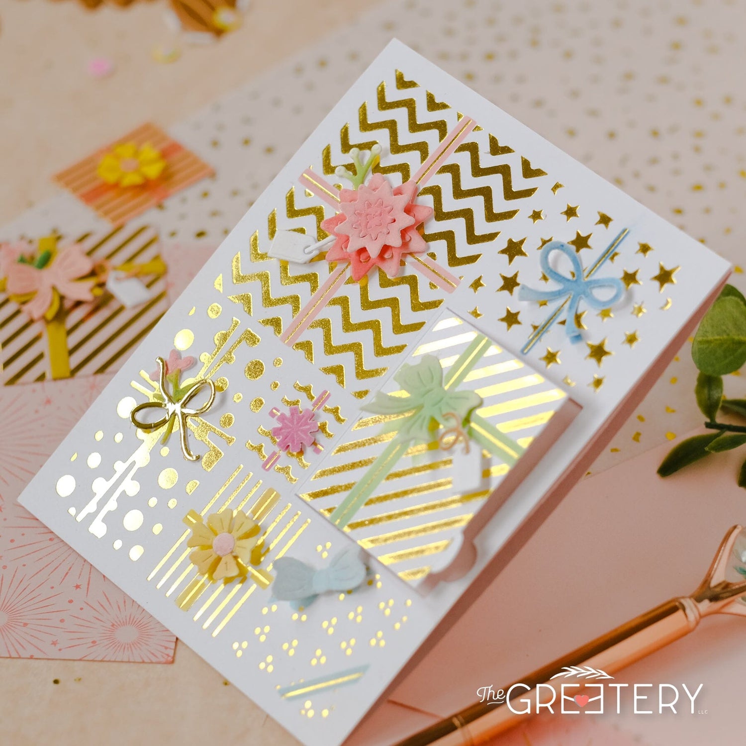 Gifts Galore Hot Foil + Stencil