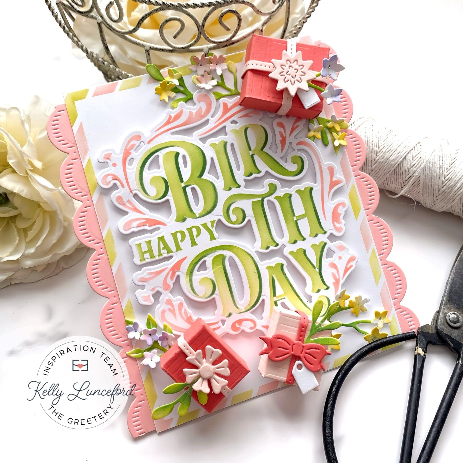 Flourished Phrases Birthday Die