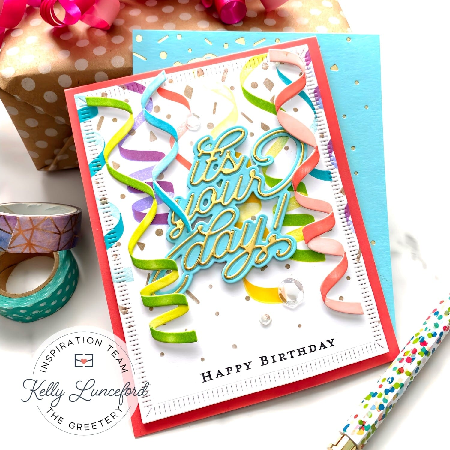 Celebration Streamers Stamp + Stencil