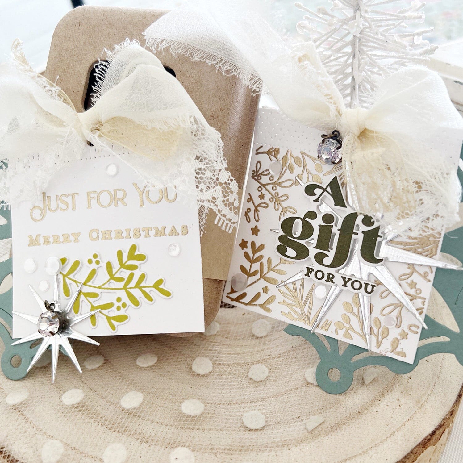 Four Square Holiday Tags Stamp Set