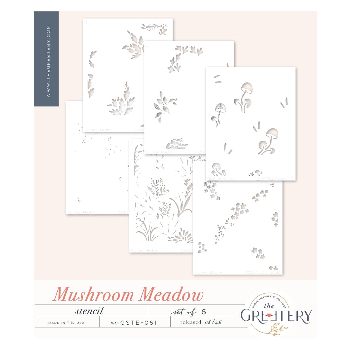 Mushroom Meadow Stencil