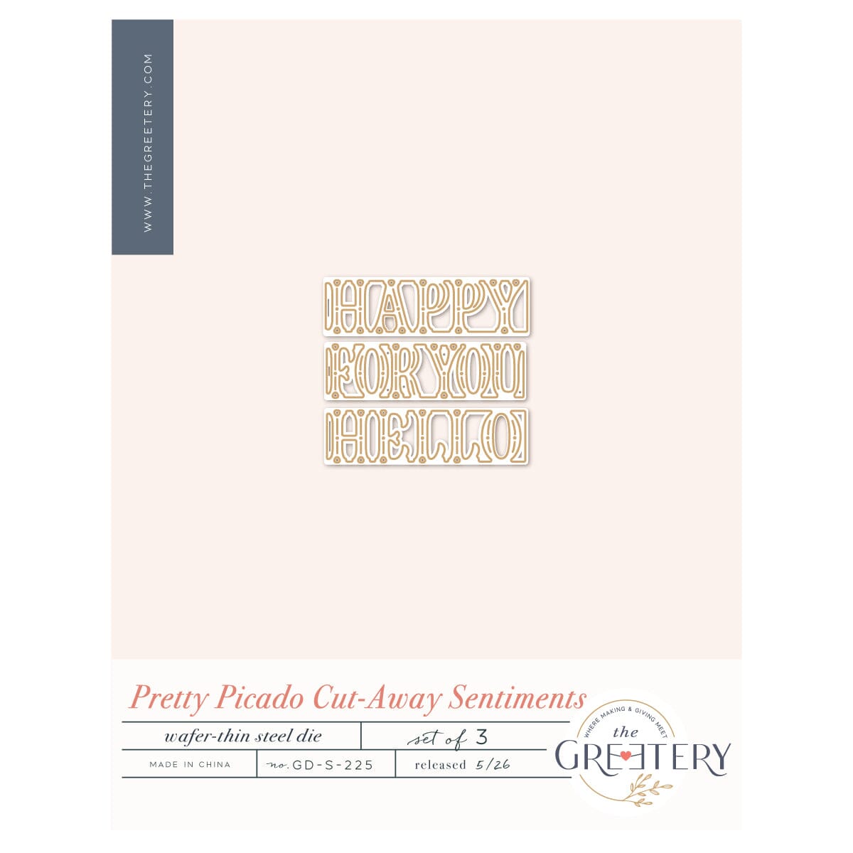 Pretty Picado Cut-Away Sentiments Die