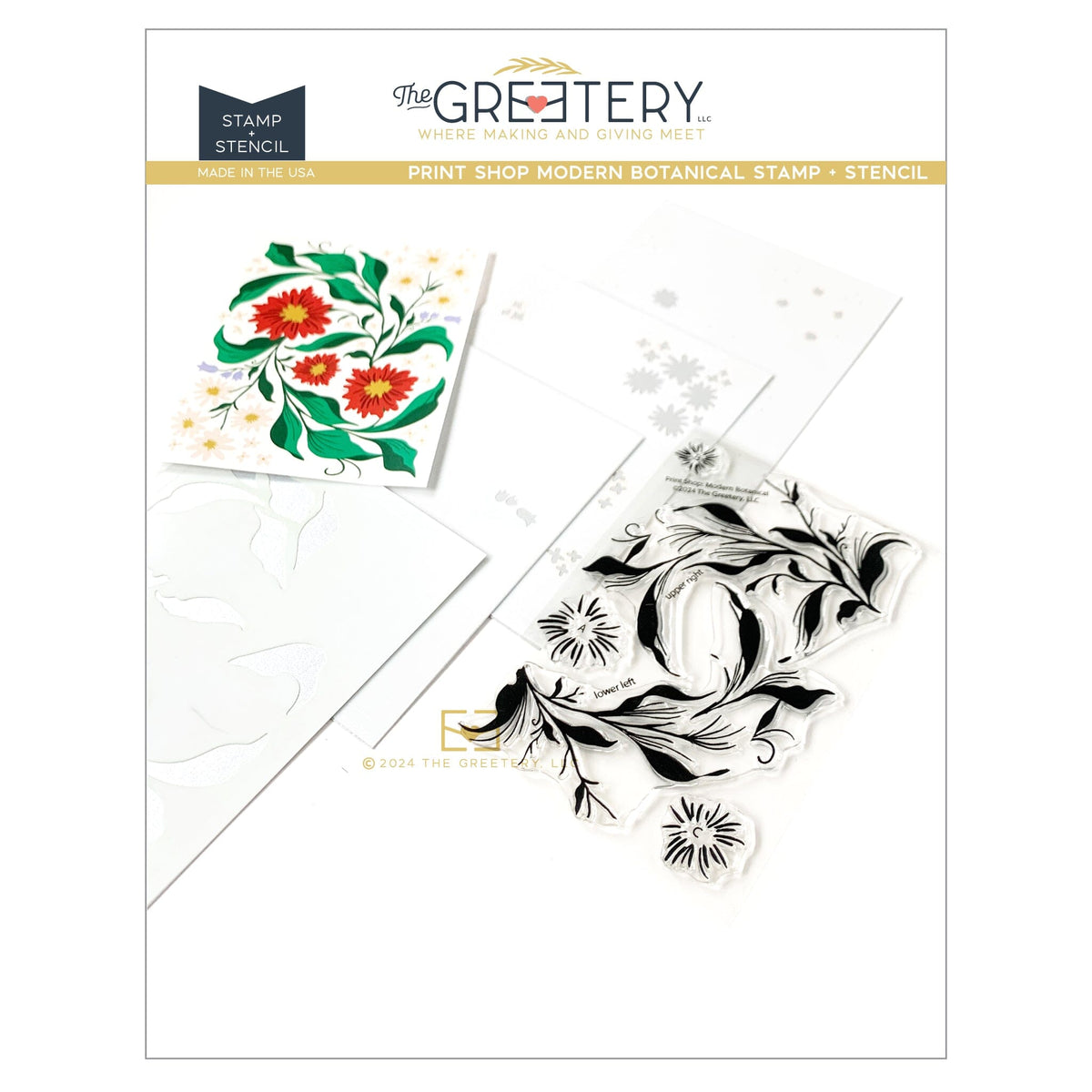 Print Shop: Modern Botanical Stamp + Stencil – The Greetery print-shop-modern-botanical-stamp-stencil-the-greetery