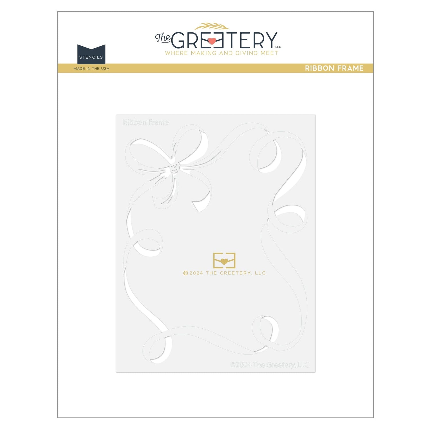 Ribbon Frame Stencil