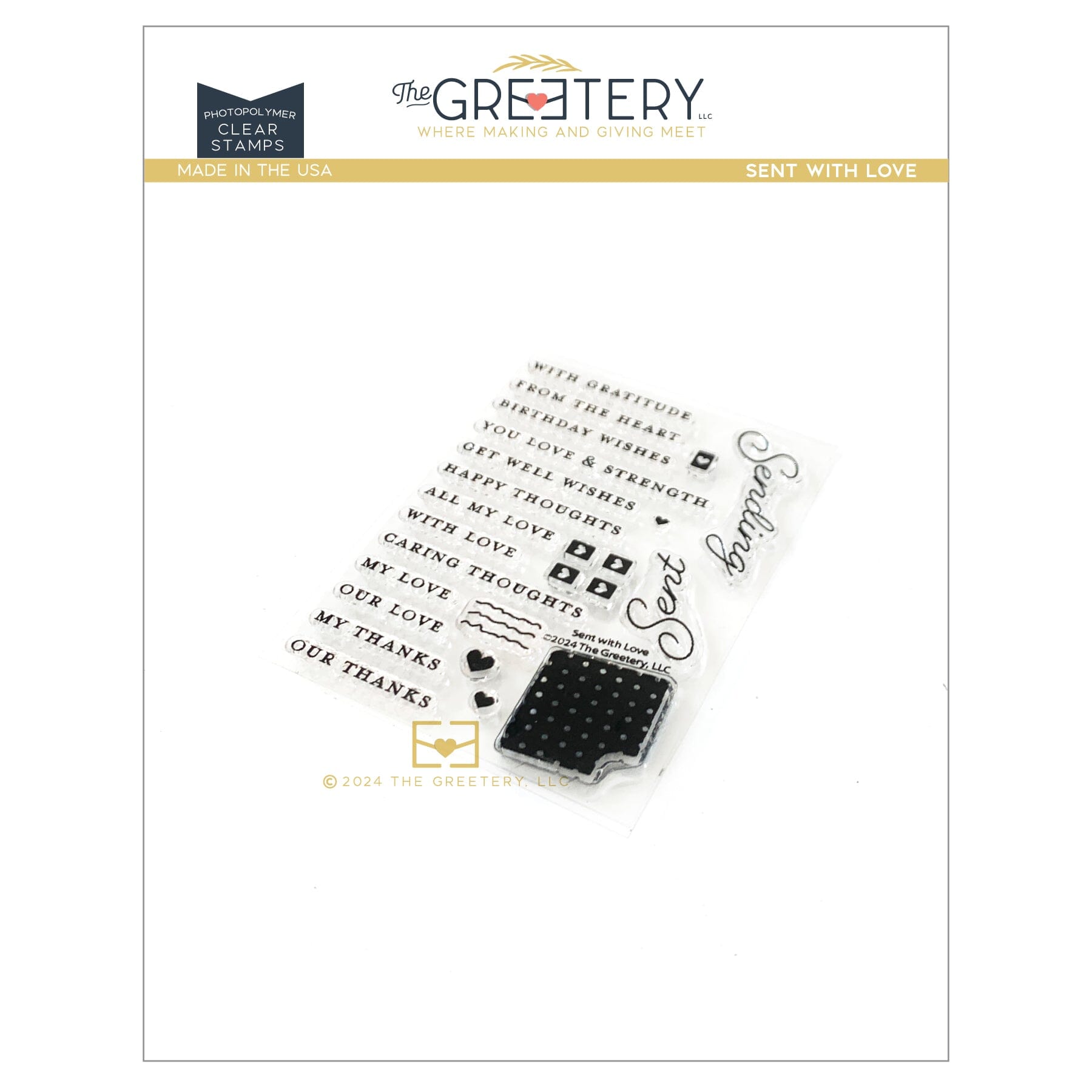Sent With Love Sentiments Stamp Set