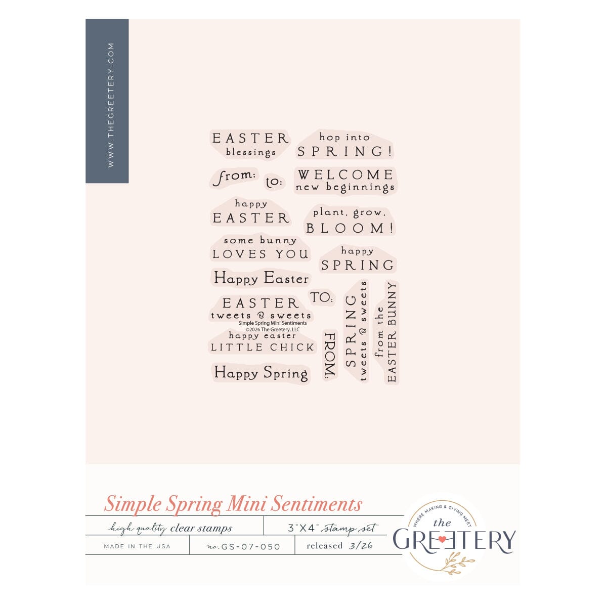 Simple Spring Mini Sentiments Stamp Set