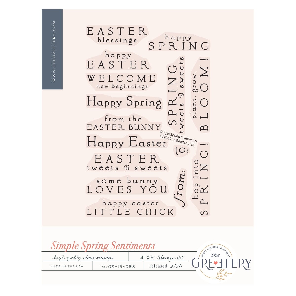 Simple Spring Sentiments Stamp Set – The Greetery