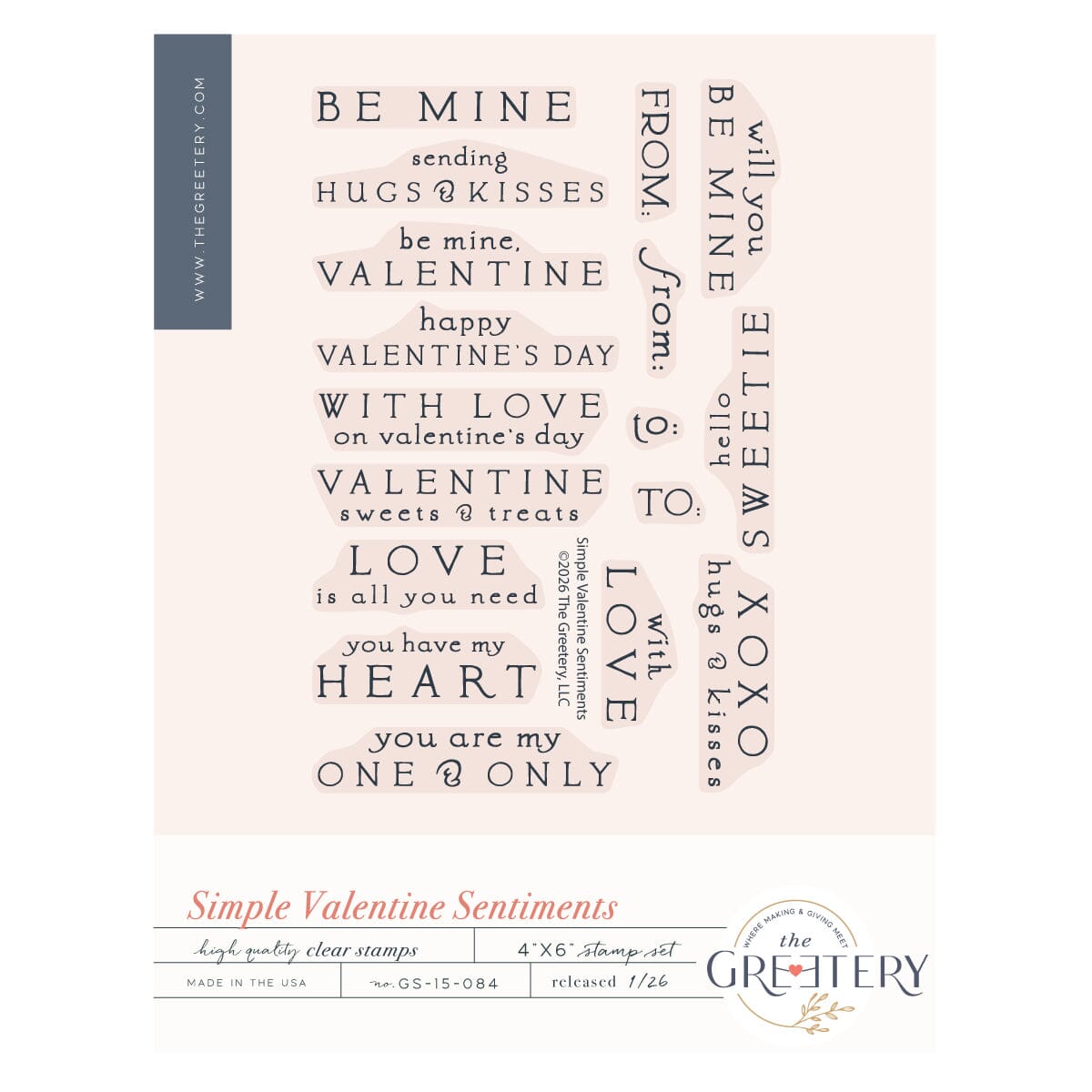 Simple Valentine Sentiments Stamp Set