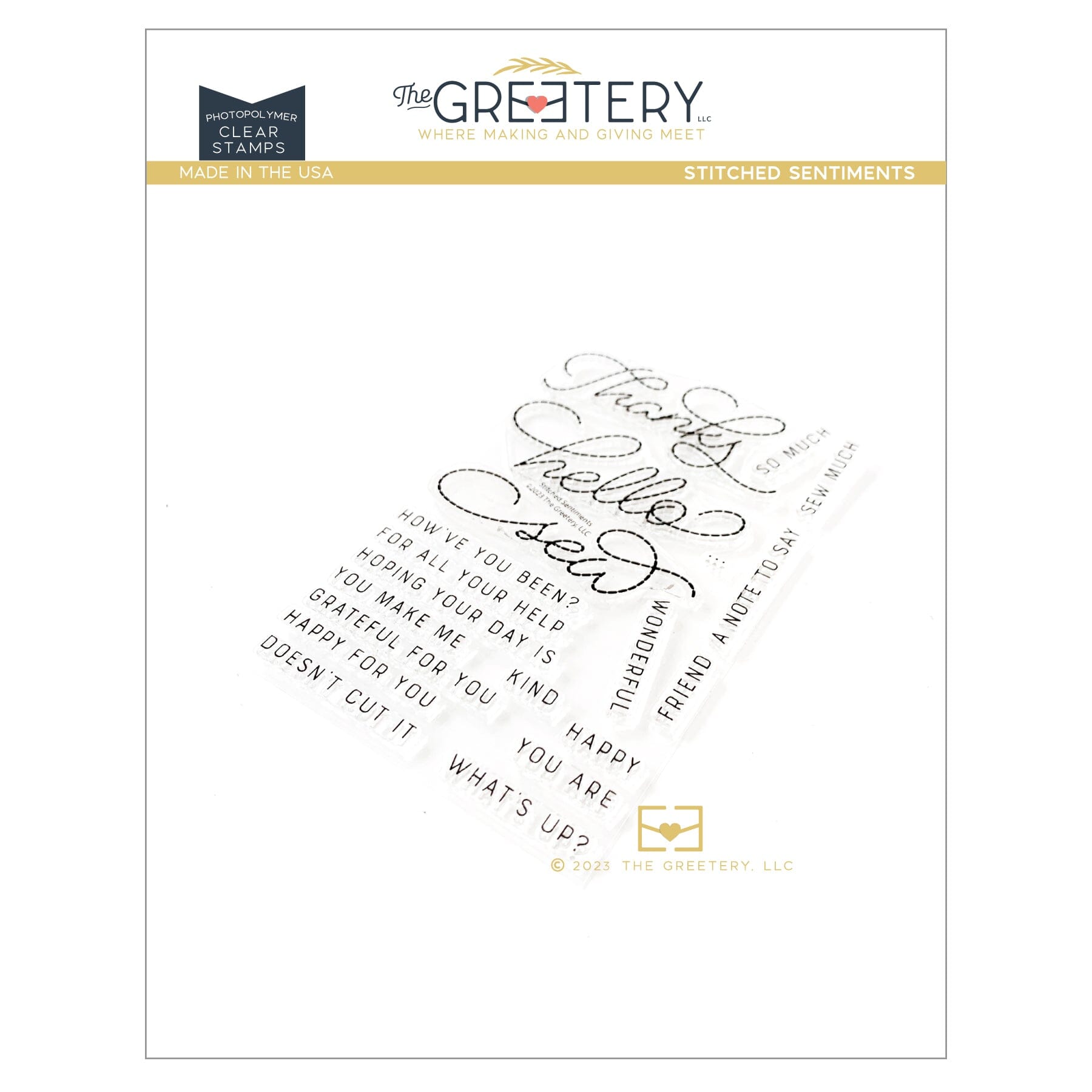 Stitched Sentiments Stamp Set