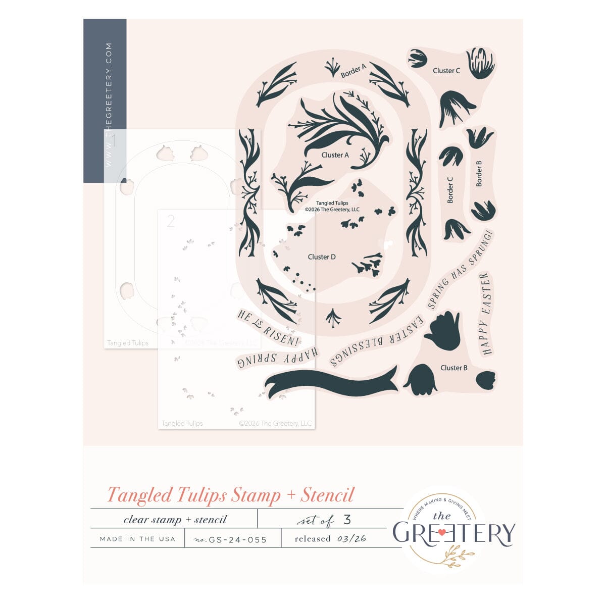 Tangled Tulips Stamp + Stencil