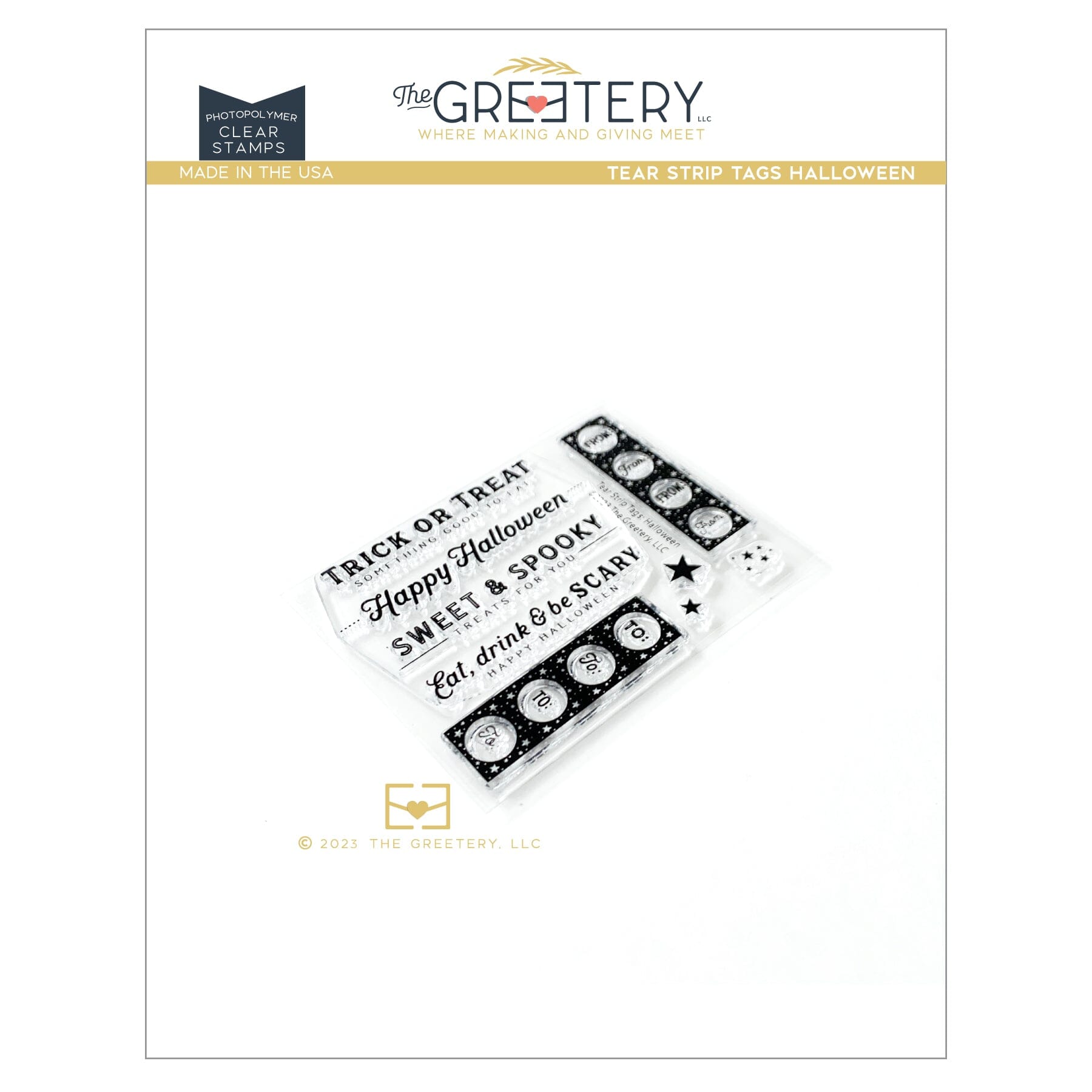 Tear Strip Tags Halloween Stamp Set